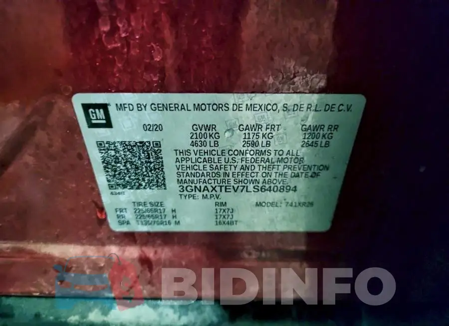 3GNAXTEV7LS640894 Photo# 14