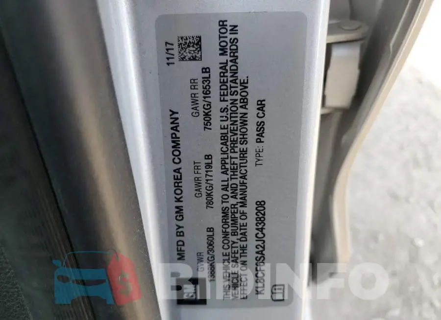 KL8CF6SA2JC438208 Photo# 12