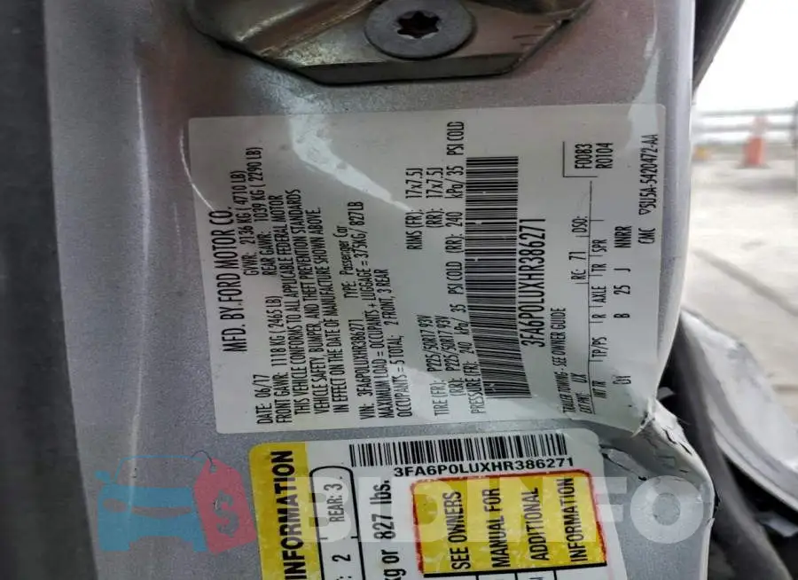 3FA6P0LUXHR386271 Photo# 12