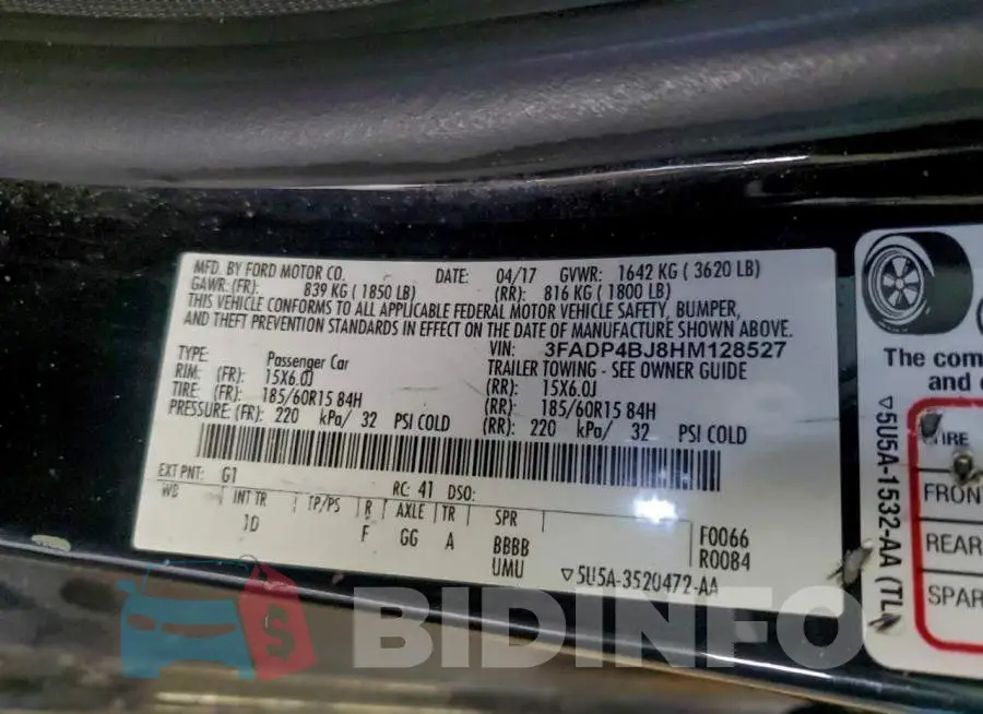 3FADP4BJ8HM128527 Photo# 12