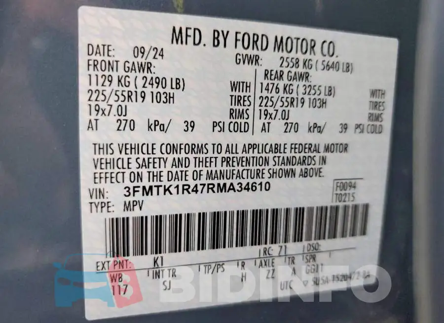 3FMTK1R47RMA34610 Photo# 13
