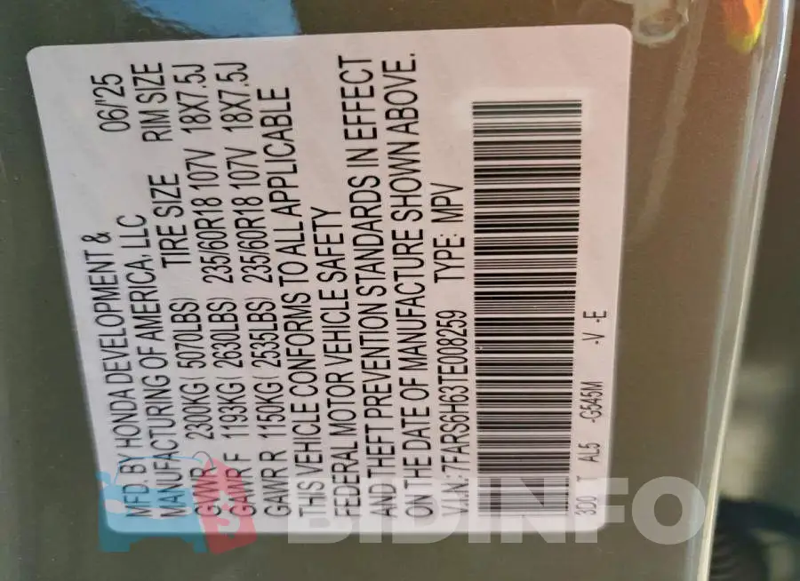 7FARS6H63TE008259 Photo# 14
