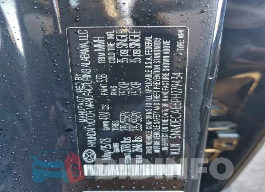 5NMJECAE6PH279434 Photo# 13