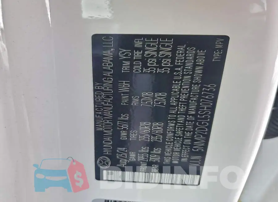5NMP2DGL5SH076736 Photo# 12