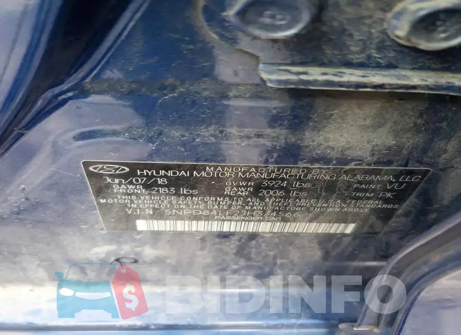 5NPD84LF2JH374566 Photo# 12