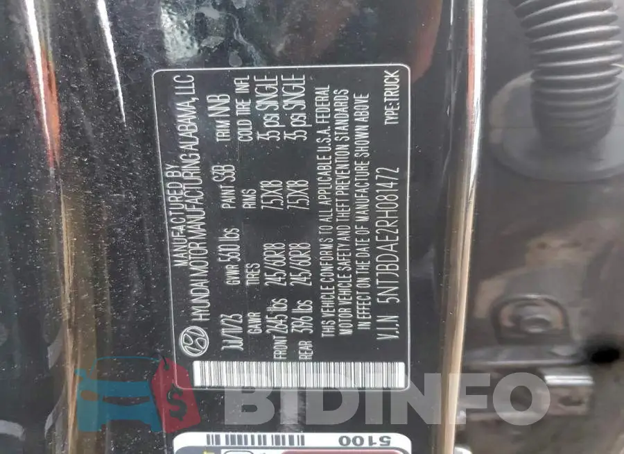 5NTJBDAE2RH081472 Photo# 12