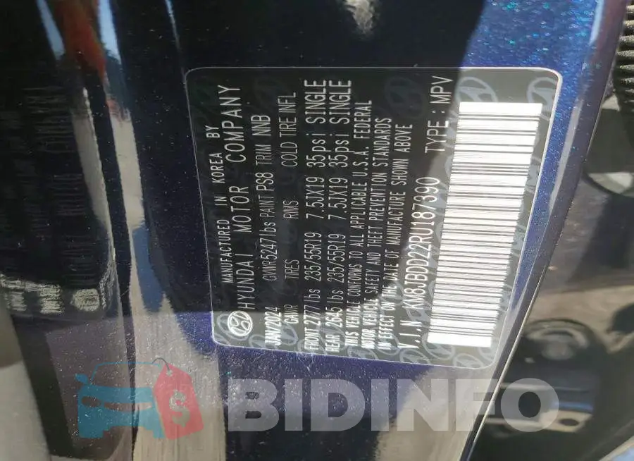 KM8JBDD22RU187390 Photo# 14