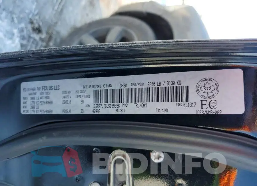 1C6RR7LT6LS139996 Photo# 12