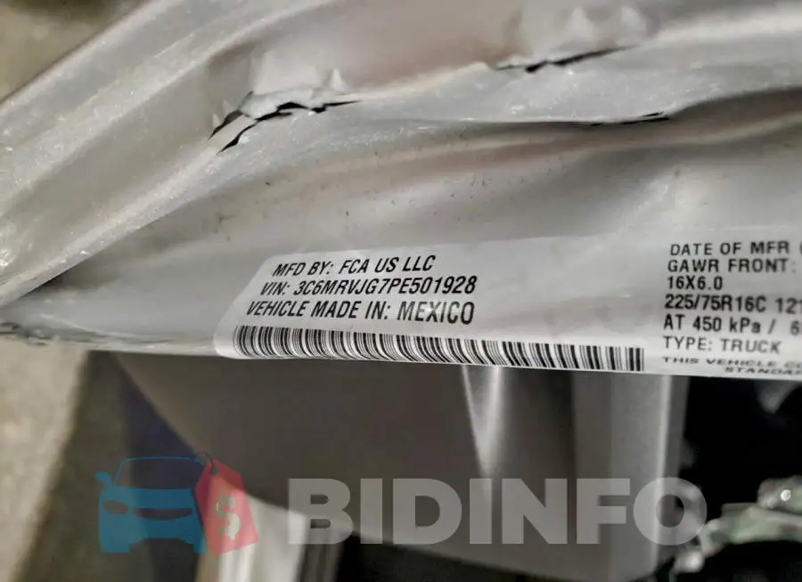3C6MRVJG7PE501928 Photo# 13