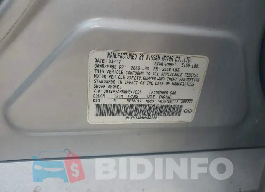 JN1EV7AR5HM841221 Photo# 12