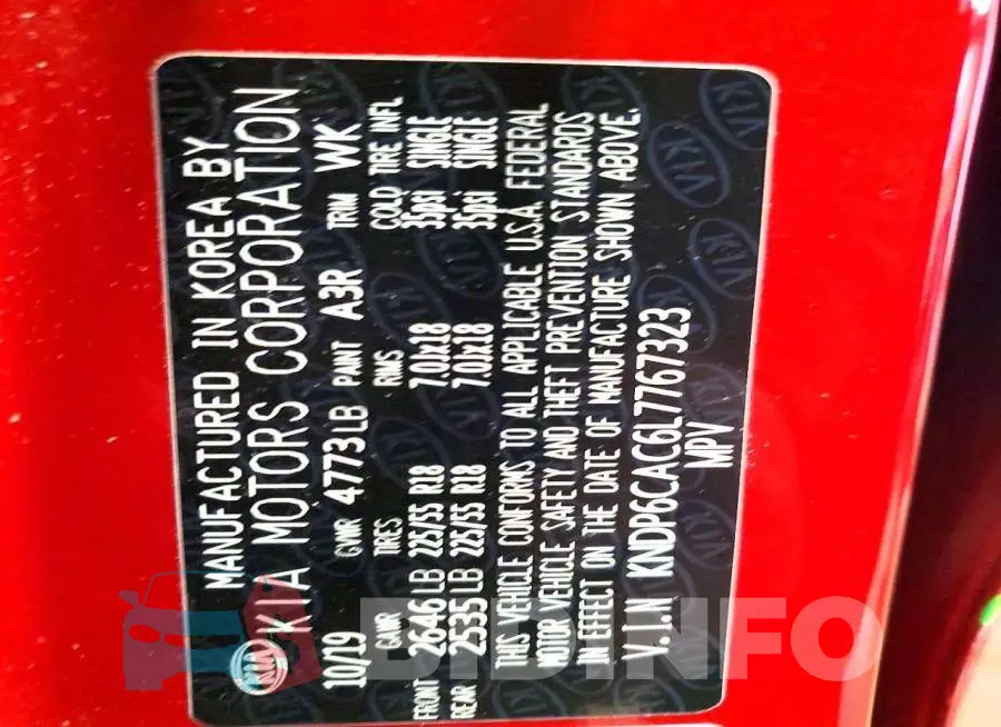 KNDP6CAC6L7767323 Photo# 13
