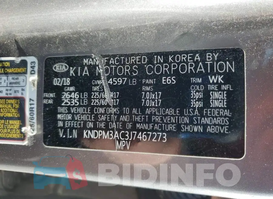 KNDPM3AC3J7467273 Photo# 13
