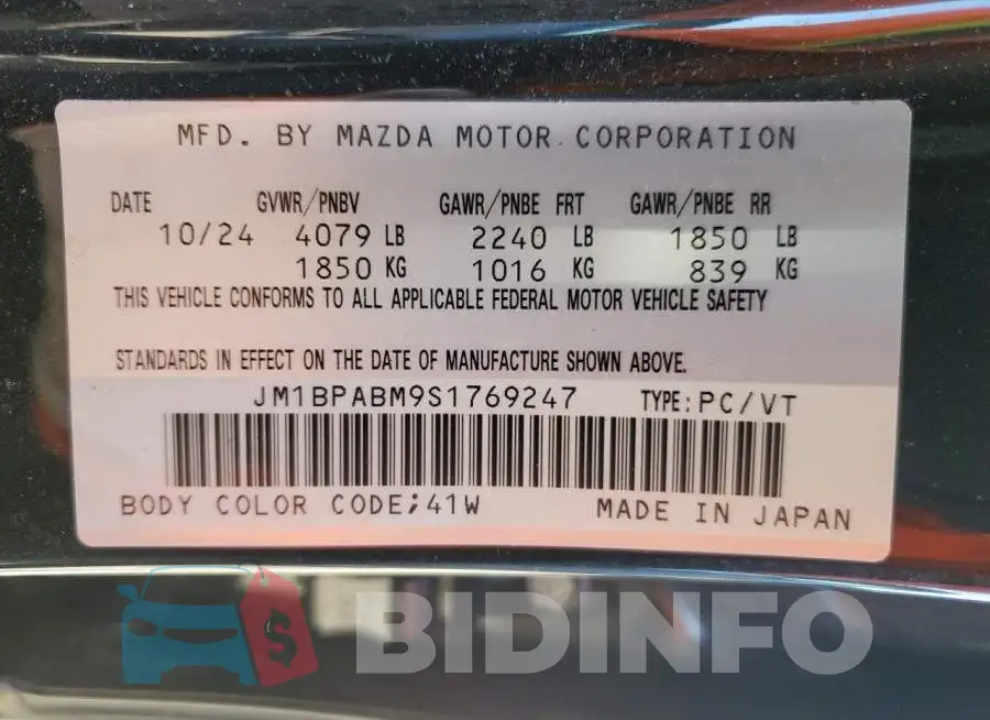 JM1BPABM9S1769247 Photo# 12