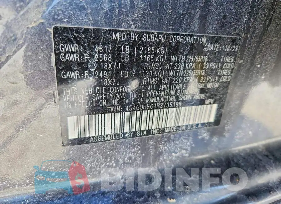 4S4GUHF61R3735199 Photo# 13