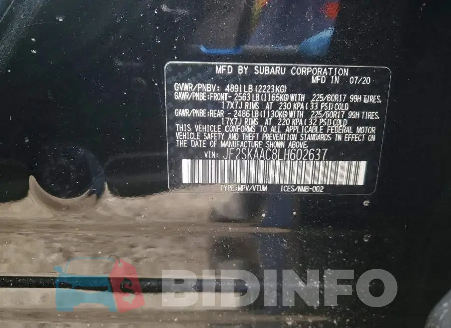 JF2SKAAC8LH602637 Photo# 13