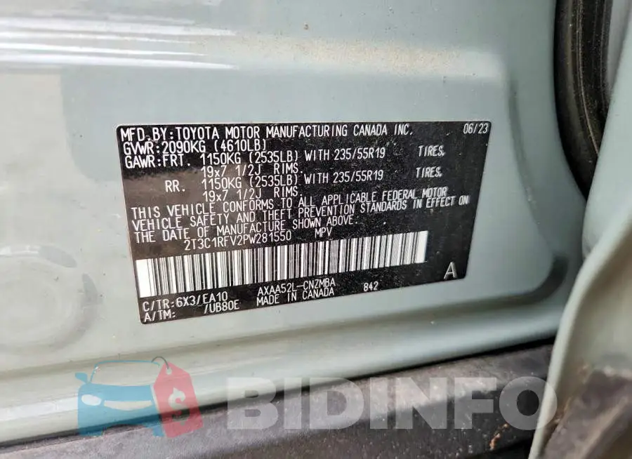 2T3C1RFV2PW281550 Photo# 12