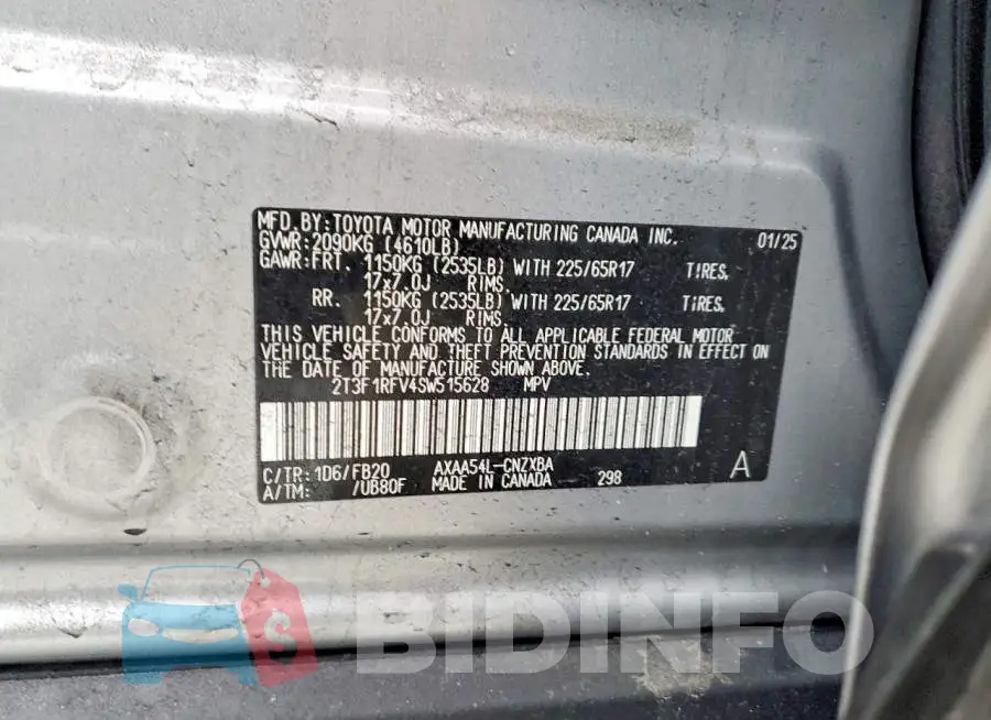 2T3F1RFV4SW515628 Photo# 13