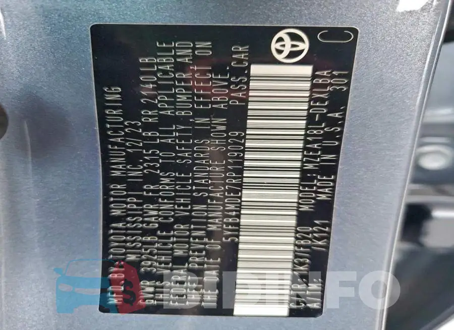 5YFB4MDE7RP119029 Photo# 12