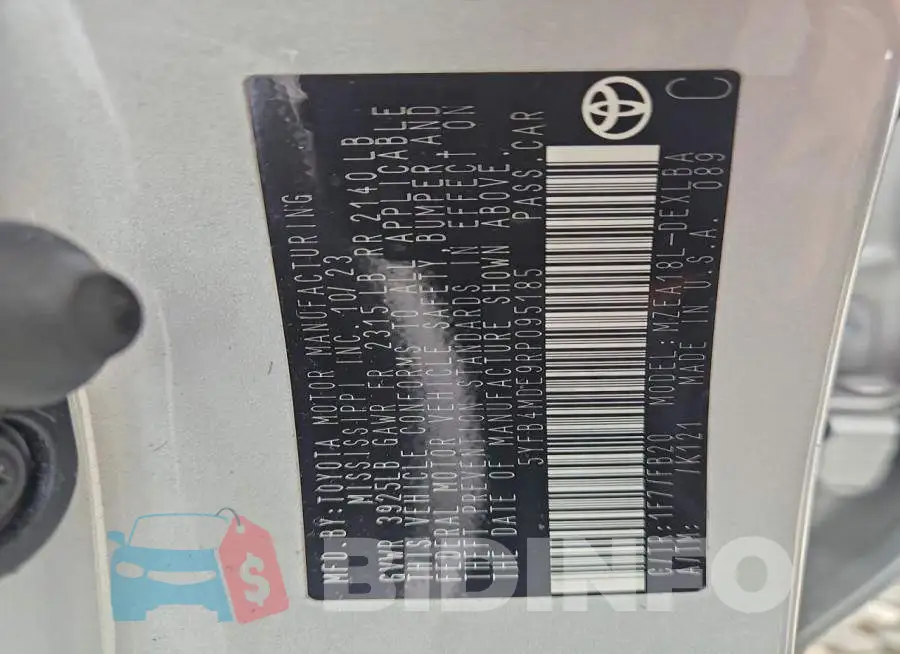 5YFB4MDE9RP095185 Photo# 13