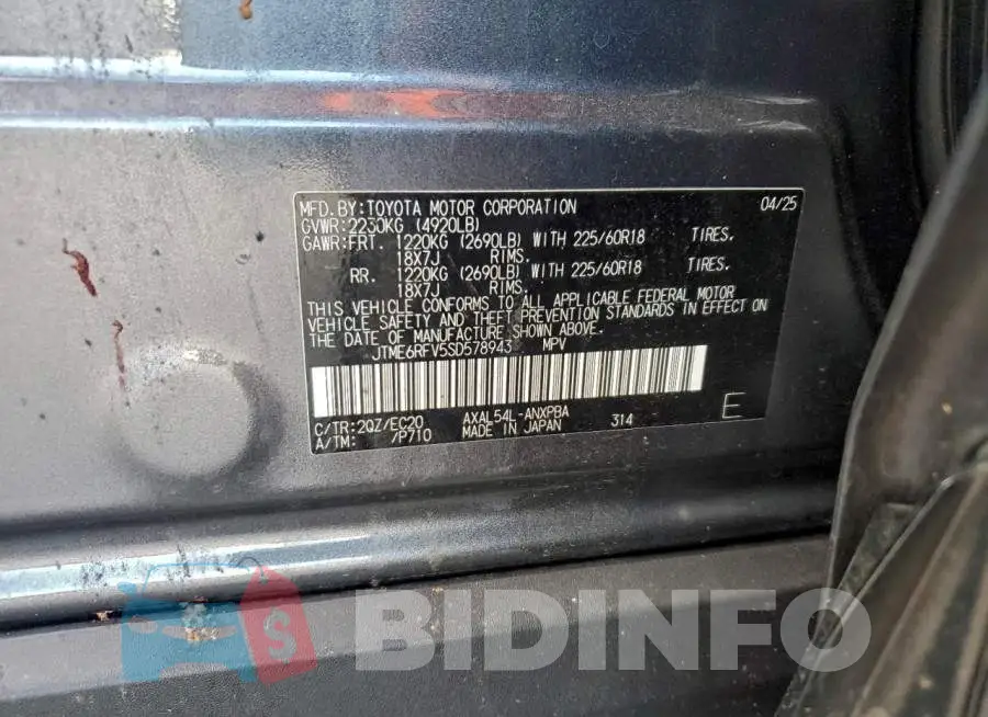 JTME6RFV5SD578943 Photo# 13