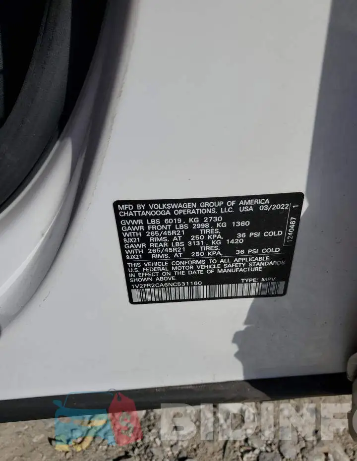 1V2FR2CA6NC531160 Photo# 13