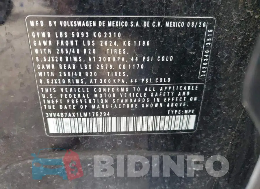 3VV4B7AX1LM175294 Photo# 13