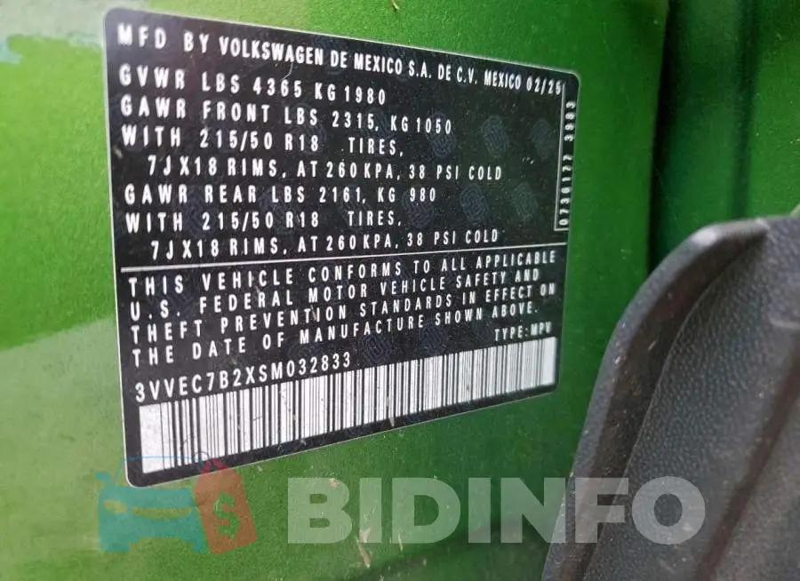 3VVEC7B2XSM032833 Photo# 14