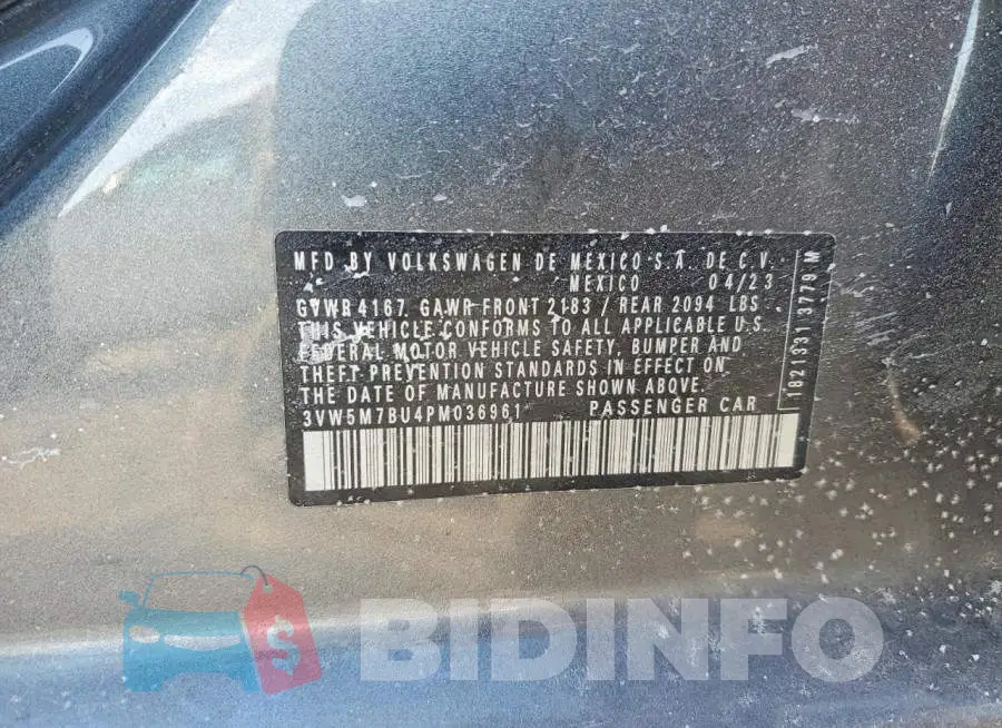 3VW5M7BU4PM036961 Photo# 12