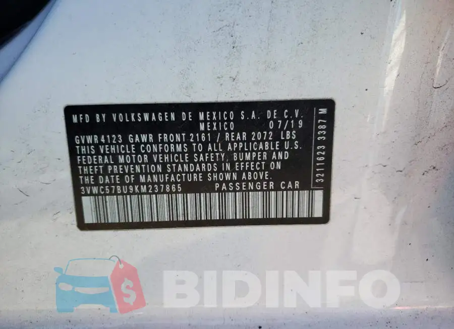 3VWC57BU9KM237865 Photo# 12