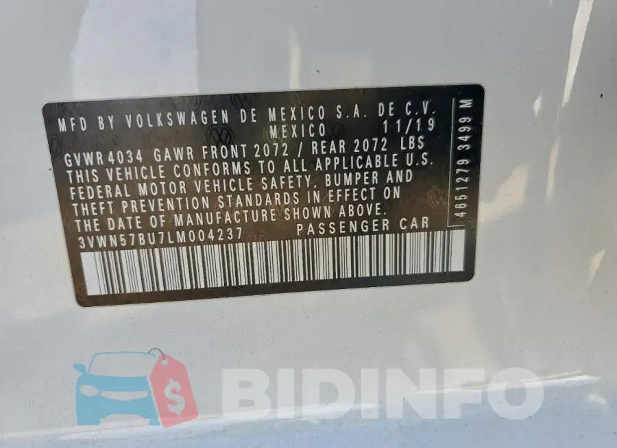 3VWN57BU7LM004237 Photo# 12