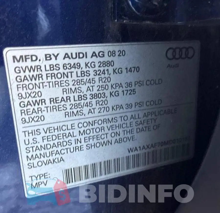 WA1AXAF70MD010157 Photo# 10