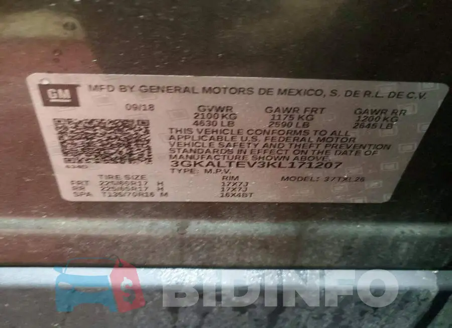 3GKALTEV3KL171207 Photo# 12