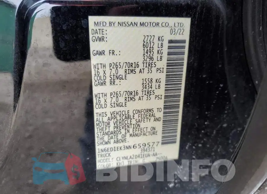 1N6ED1EK3NN659577 Photo# 12
