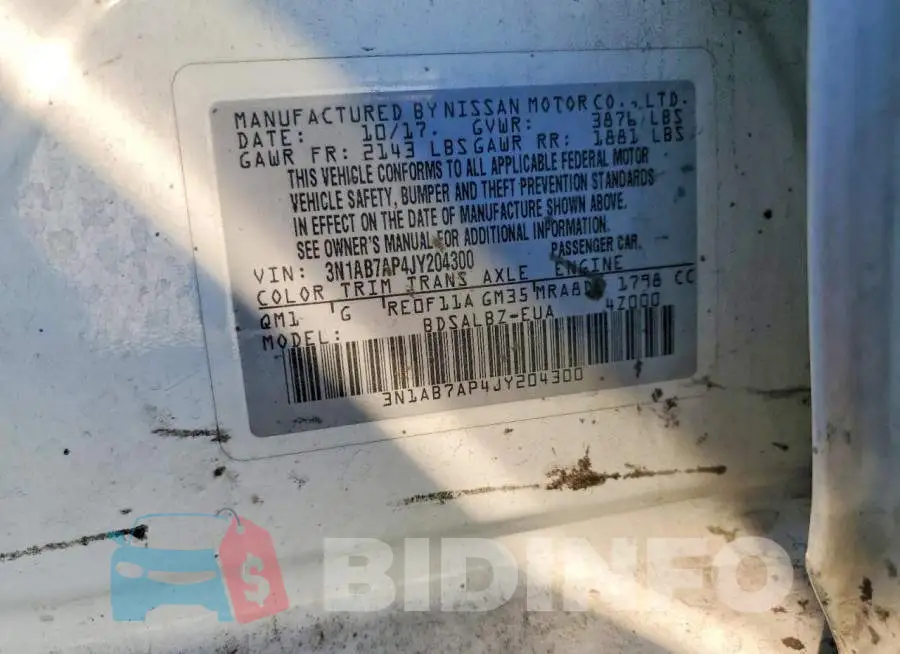 3N1AB7AP4JY204300 Photo# 13