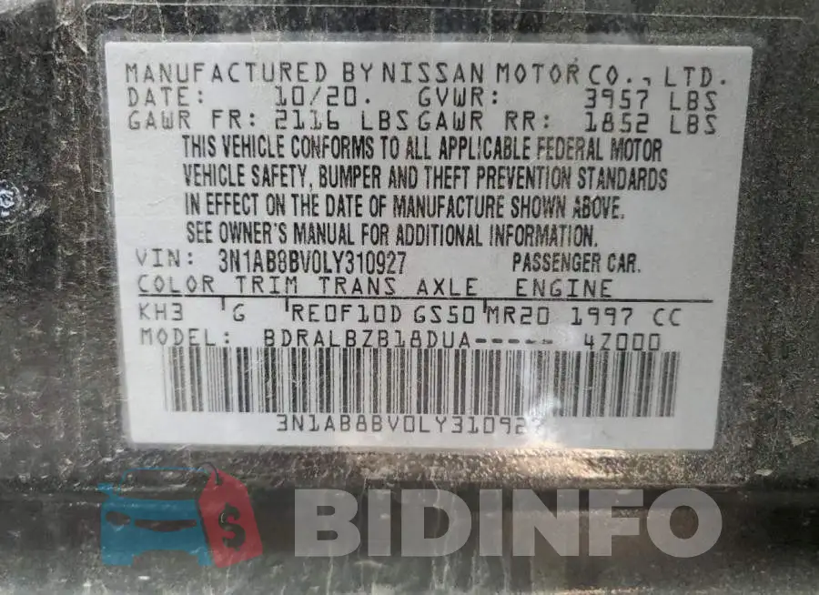 3N1AB8BV0LY310927 Photo# 13