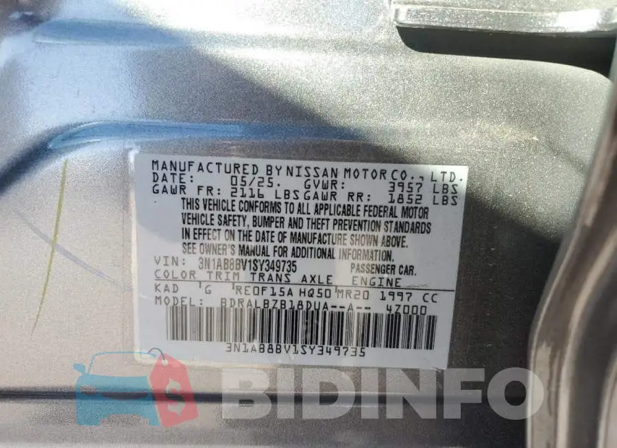 3N1AB8BV1SY349735 Photo# 12