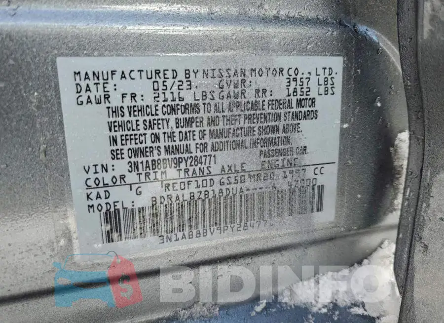 3N1AB8BV9PY284771 Photo# 12