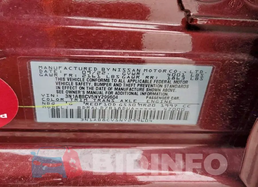 3N1AB8CV5NY299604 Photo# 12
