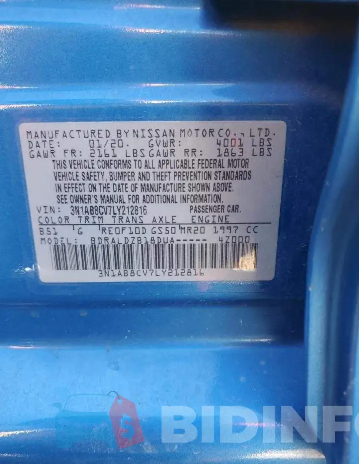 3N1AB8CV7LY212816 Photo# 13