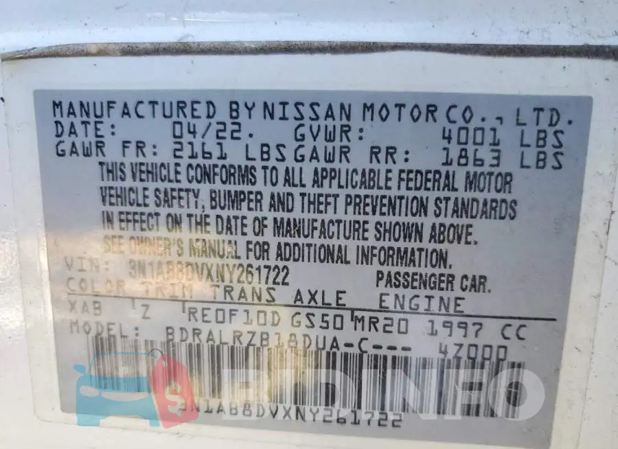 3N1AB8DVXNY261722 Photo# 12