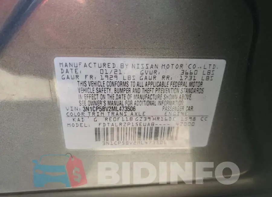 3N1CP5BV2ML473506 Photo# 12