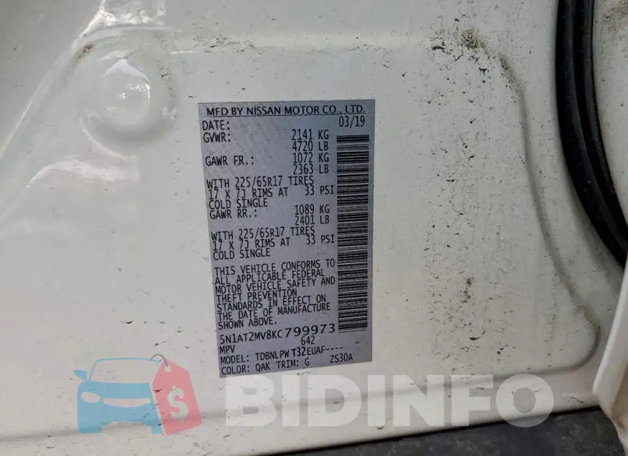 5N1AT2MV8KC799973 Photo# 13