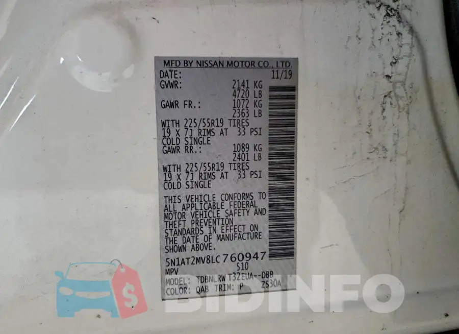 5N1AT2MV8LC760947 Photo# 13