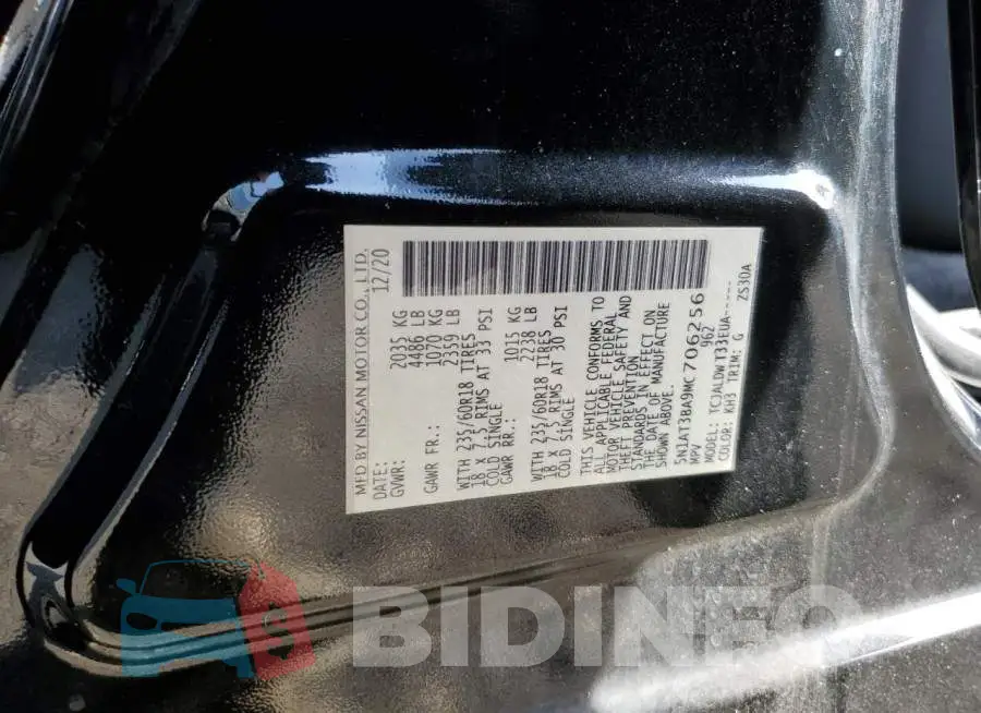 5N1AT3BA9MC706256 Photo# 13