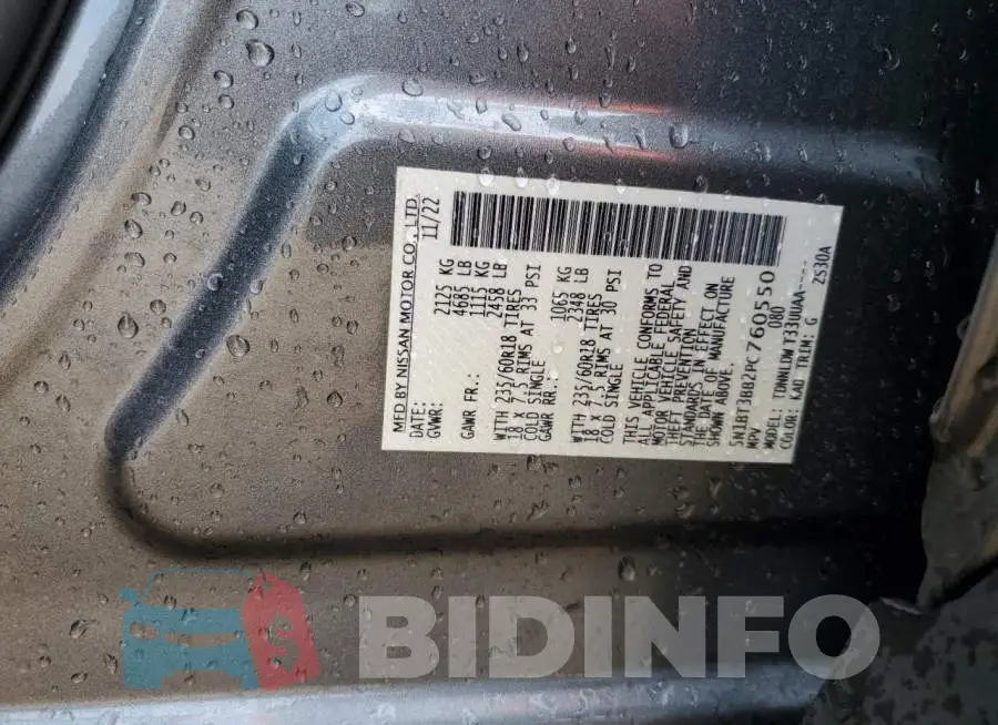 5N1BT3BB2PC760550 Photo# 13