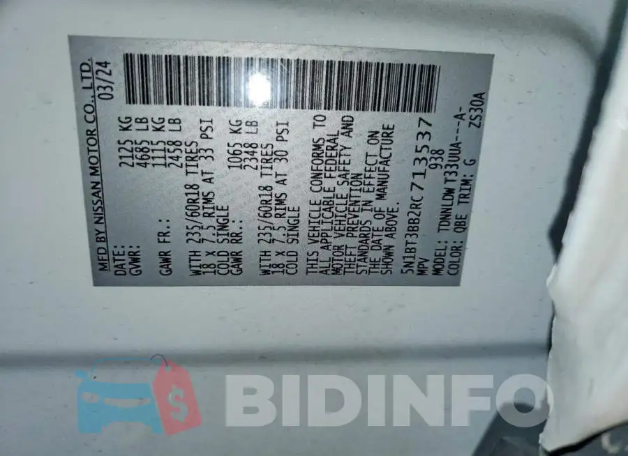 5N1BT3BB2RC713537 Photo# 13