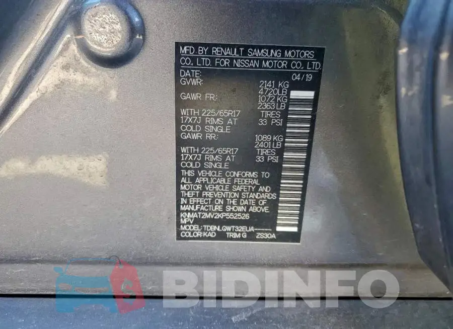 KNMAT2MV2KP552526 Photo# 13