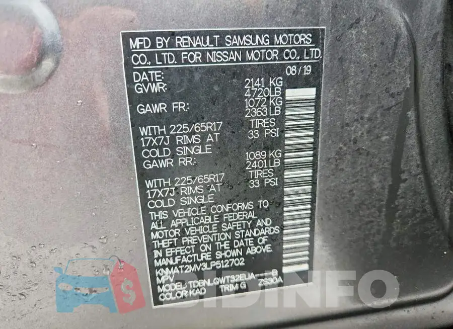 KNMAT2MV3LP512702 Photo# 13