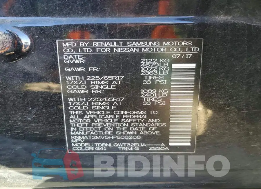 KNMAT2MV5HP608208 Photo# 14