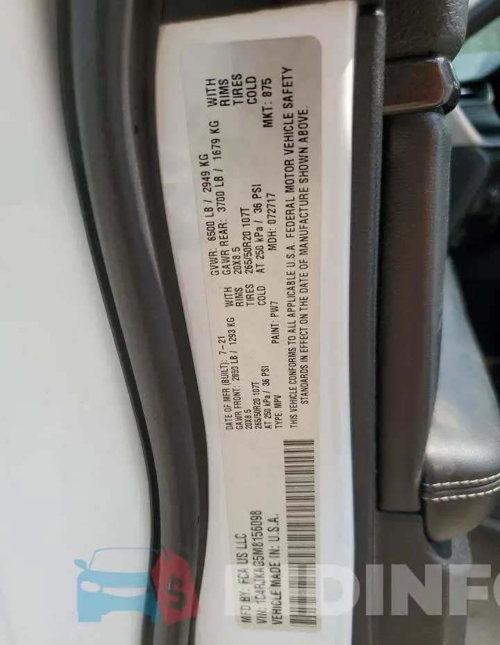1C4RJKAG5M8156098 Photo# 13